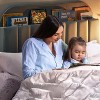 Full Bed Frame, Upholstered Velvet Platform Bed with Bookcase Headboard, Mattress Foundation, Heavy Duty Steel Support Legs - 3 of 4