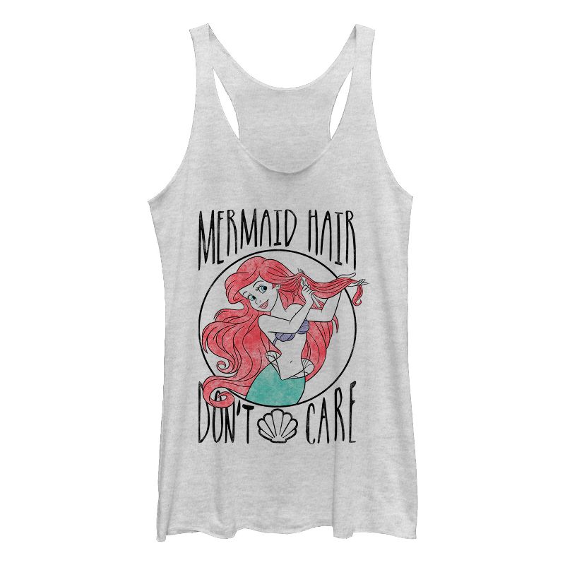 Women's The Little Mermaid Ariel Hair Don't Care Racerback Tank Top, 1 of 4