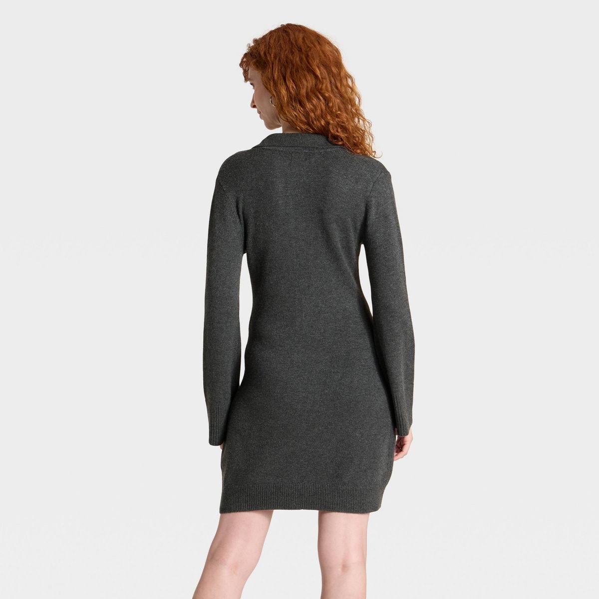 Women's Long Sleeve Mini Sweater Dress - A New Day™ - thumbnail 2