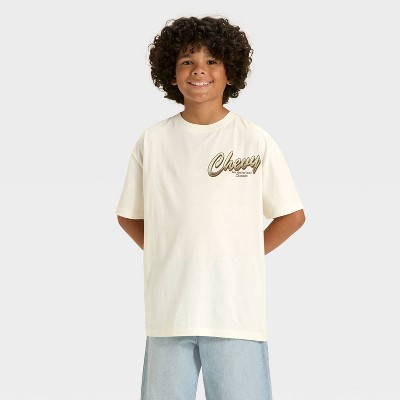 Boys' Chevy Oversized Short Sleeve Graphic T-Shirt - Cream