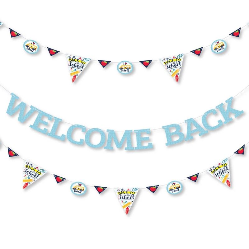 Big Dot of Happiness Back to School - First Day of School Classroom Letter Banner Decoration - 36 Banner Cutouts and Welcome Back Banner Letters, 1 of 8