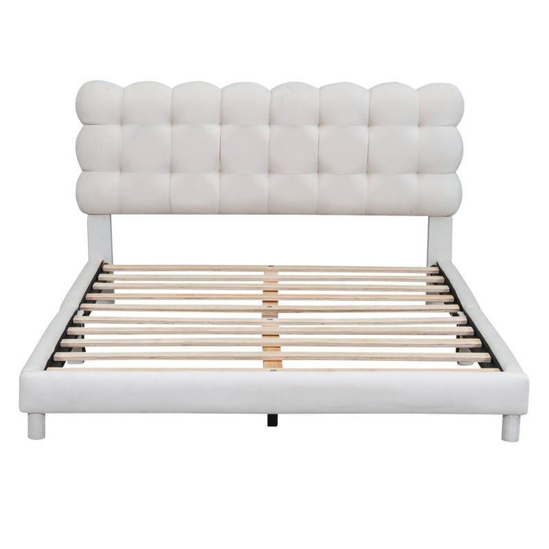 Queen/Full/Twin Size Upholstered Platform Bed with Soft Headboard-ModernLuxe, 4 of 10