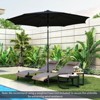 Tangkula 10FT Solar Patio Umbrella with 112 LED Lights Outdoor Table Market Umbrella with Crank Lifting Handle & Push Button Tilt System Beige/Coffee/Navy/Wine - 3 of 4