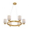 Savoy House Isla Blanca 6 - Light Chandelier in  Warm Brass - 4 of 4