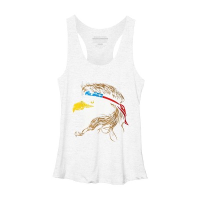 Women's Design By Humans July 4th Eagle Mullet American Flag By corndesign Racerback Tank Top