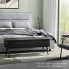Ottoman Bench with Storage, Rectangular End of Bed Storage Benches, Faux Leather Mid-Century Modern Storage, Entryway Bench for Bedroom,Living Room - 4 of 4