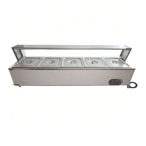 Coucheta Commercial Buffet Food Warmer - Stainless Steel Electric Steam Table with Tempered Glass Shield for Catering Service - 1 of 4