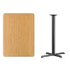 Flash Furniture 30'' x 42'' Rectangular Laminate Table Top with 23.5'' x 29.5'' Bar Height Table Base - 2 of 2