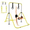 VisioGear Kids Gymnastic Bar, Multi-Functional Adjustable Height Children's Horizontal Gymnastic Bar With Bear Rings, Yellow, 39"*57"*51" - 2 of 4