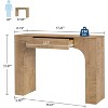 47" Farmhouse Console Table with Drawer, Wooden Sofa Table Behind Couch, Industrial Entryway/Hallway Table for Foyer, Living Room, Entrance - 2 of 4