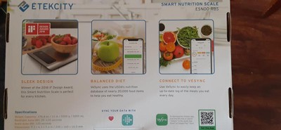 Etekcity Smart Nutrition Scale, A Game Changer for Healthy Eating,  Macronutrients and Meal Prep 