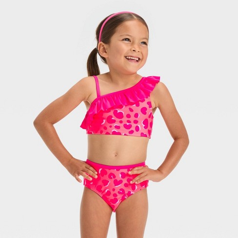 Kids Girls Swimwear Summer Ruffle Crop Top Plaid Briefs Bikini Set Bathing  Suit Swimsuit