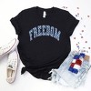 Simply Sage Market Women's Freedom Varsity Stars Short Sleeve Graphic Tee - image 3 of 3