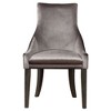 Coaster,Phelps Velvet Upholstered Dining Side Chair Grey (Set of 2) - 3 of 4