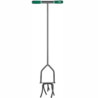 Yard Butler ITNT-4 Heavy Duty Solid Steel Weed Cultivator Aeration Manual Twist Tiller with Ergonomic Design and Cushioned Grip Handles
