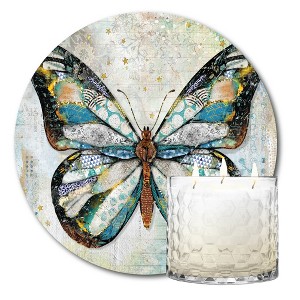 Courtside Market Starlight Butterfly Full 13.5 oz Soy Wax Candle with 8"x8" Artboard - 1 of 2