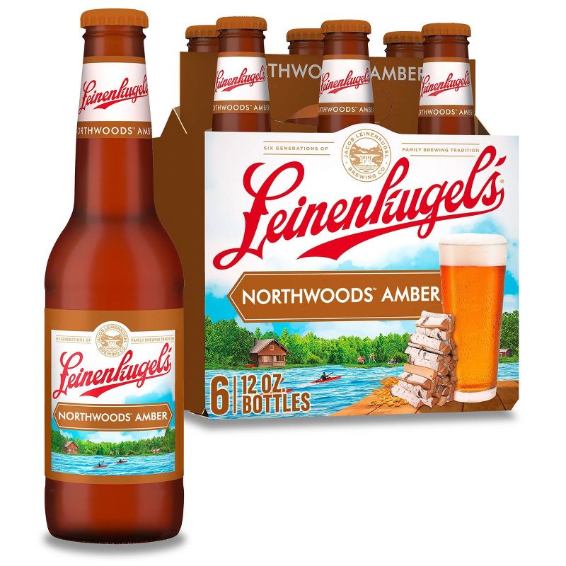 Leinenkugel Northwoods Lager Beer - 6pk/12 fl oz Cans, 1 of 5