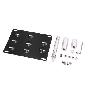 Unique Bargains Front Bumper Tow Hook License Plate Bracket for Volkswagen after 2010 Black - 1 of 4
