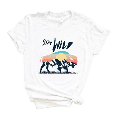Simply Sage Market Women's Stay Wild Buffalo Short Sleeve Graphic Tee