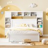 PAGED Twin Size Platform Bed Modern Wooden Bed Frame with Trundle and Headboard for Bedroom - 2 of 4