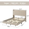 Nasitip Floating Bed Frame with LED Lights, Upholstered Platform Full Bed Frame, No Box Spring Needed - 2 of 4