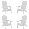 Sonkuki 4-Pack Folding Adirondack Chair Patio Outdoor Plastic Fire Pit Chair Weather Resistant for Lawn, deck and Backyard - 2 of 4