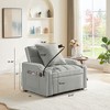 NicBex Modern Pull Out Sofa Bed Convertible Single Sofa with Adjustable Back, USB Port and Swivel Phone Stand for Living Room - 2 of 4
