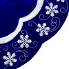 Northlight Velvet Snowflake Christmas Tree Skirt - 48" - Royal Blue and White - 2 of 3