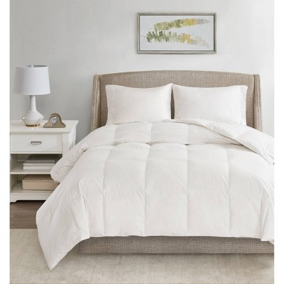 Full White Cotton Down Comforter Set