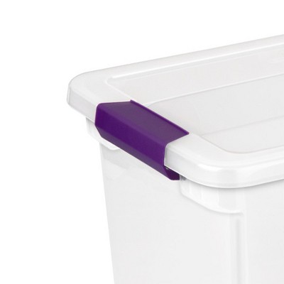 ClearView Kids' Room 27 Quart Plastic Stackable Storage Box with Latch Lid