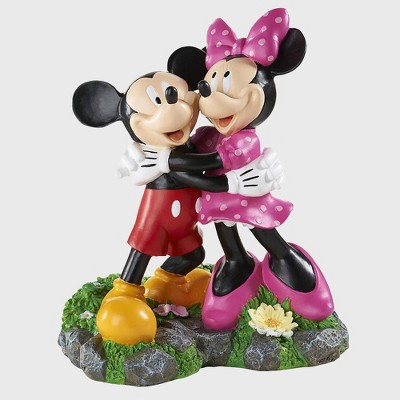 Disney 12" Mickey And Minnie Mouse Hugging Resin Statue