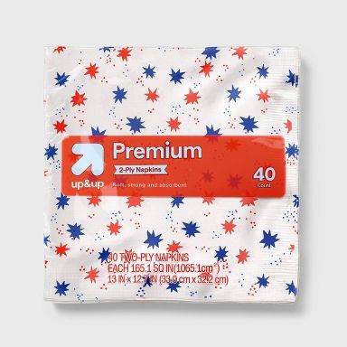 Disposable Napkins - Red White Blue - 40ct - up&up™