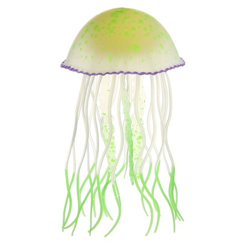 Unique Bargains Silicone Fluorescent Jellyfish Glow Aquarium Decor ...