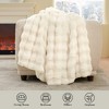 Amelie Home Luxe Faux Fur Throw Blanket – Cozy Bubble Texture for Sofa, Bedroom, or Living Room - 2 of 4