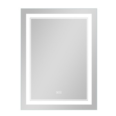 Lirago 32" x 24" LED Rectangle Hanging Bathroom Mirror with Scratch-Resistant Aluminum Alloy Frame