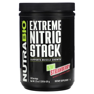 NutraBio Extreme Nitric Stack, Kiwi Strawberry, 1.38 lb (624 g)