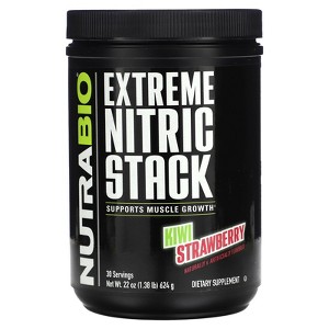 NutraBio Extreme Nitric Stack, Kiwi Strawberry, 1.38 lb (624 g) - 1 of 2
