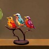 Colorful Birds Ornament Modern Style Tabletop Bird Decoration Home Decor Gift Perfect for Living Room Bedroom Office 3pcs (same direction) - 2 of 4