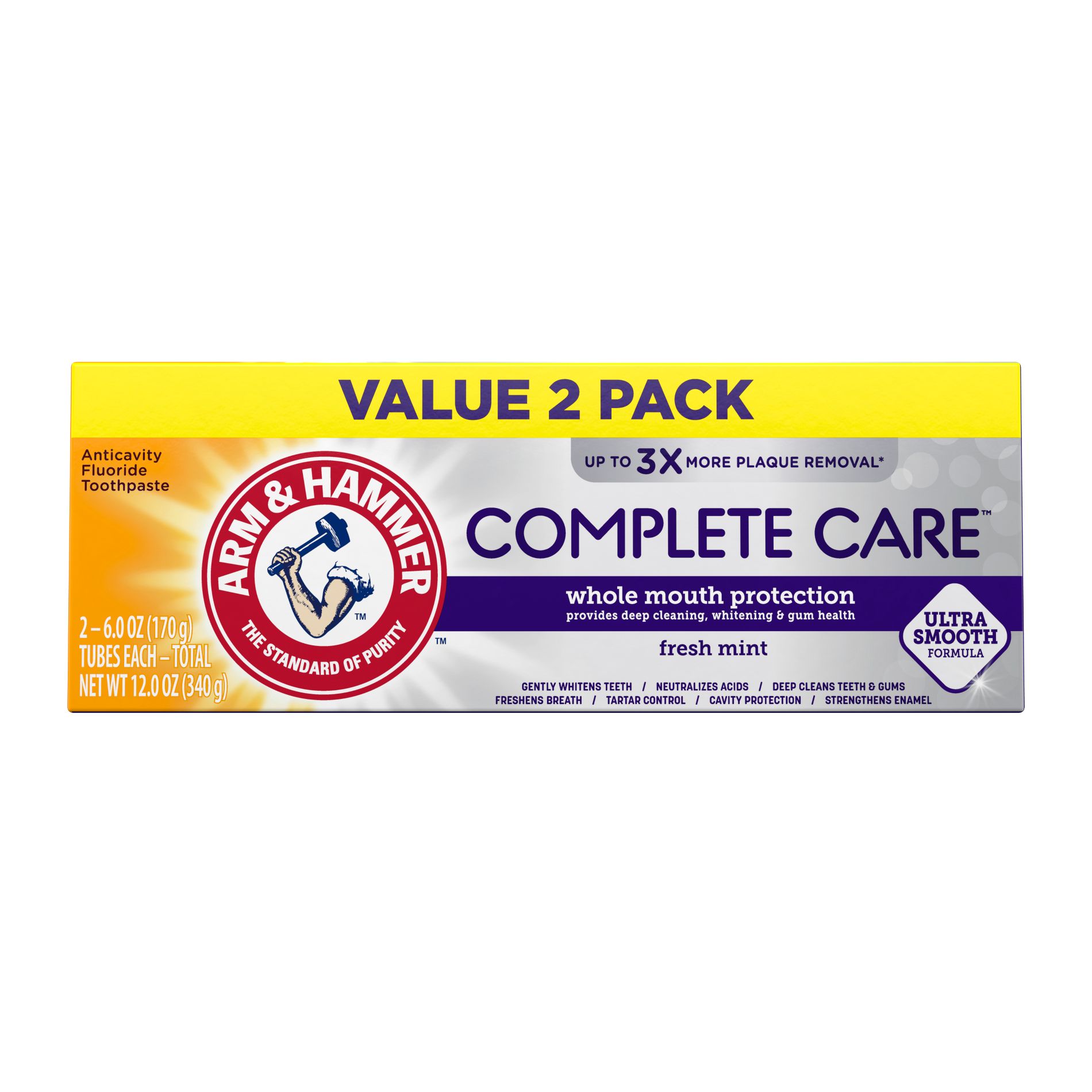 Arm & Hammer Complete Care Toothpaste - Fresh Mint - 12oz/2pk