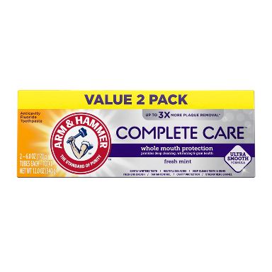 Arm & Hammer Complete Care Toothpaste - Fresh Mint - 12oz/2pk