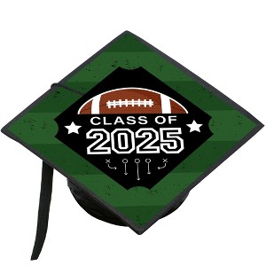 Big Dot of Happiness Grad Football - 2025 Graduation Cap Decorations Kit - Grad Cap Cover - 1 of 4