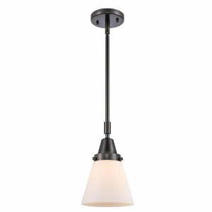 Cone - 1 Light Stem Hung Mini Pendant In Industrial Style-9.13 Inches Tall and 6 Inches Wide - 1 of 1