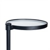C Shaped Martini Drink Round Table with Black or Gold Metal Base, Tempered Glass top - 3 of 4