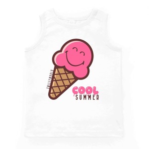 The Juniper Shop SmileyWorld Cool Summer Ice Cream Pink Youth Tank Top - 1 of 4