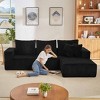 Aukfa 103.5" Modular Cloud Corduroy Sectional Sofa, L-Shaped No-Assembly Floor Couch with Washable Cover - 4 of 4