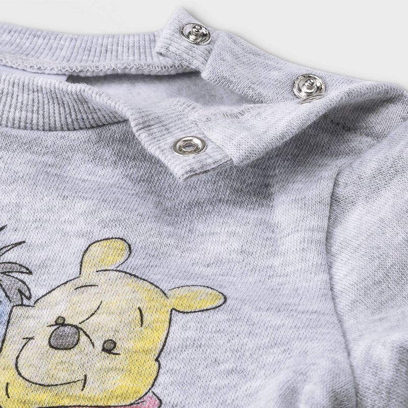 Baby Boys' Disney Winnie the Pooh Top and Bottom Set - Gray, 5 of 7
