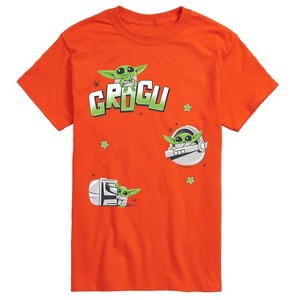 Men's - Star Wars - The Mandalorian Grogu Patches Short Sleeve Graphic T-Shirt - 1 of 4