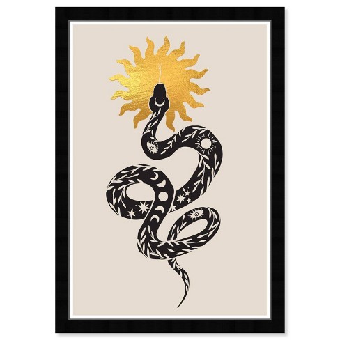 15 X 21 Apollo's Astral Snake Wall Art Print Black - Wynwood Studio:  Modern Giclee With Non-glare Plexi Glass, Ready To Hang : Target