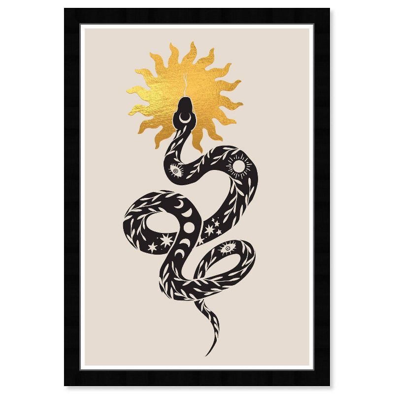 15&#34; x 21&#34; Apollo&#39;s Astral Snake Wall Art Print Black - Wynwood Studio: Modern Giclee with Non-Glare Plexi Glass, Ready to Hang, 1 of 8