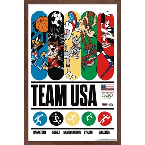 Trends International Looney Tunes x Team USA - Bars Framed Wall Poster Prints - 1 of 4